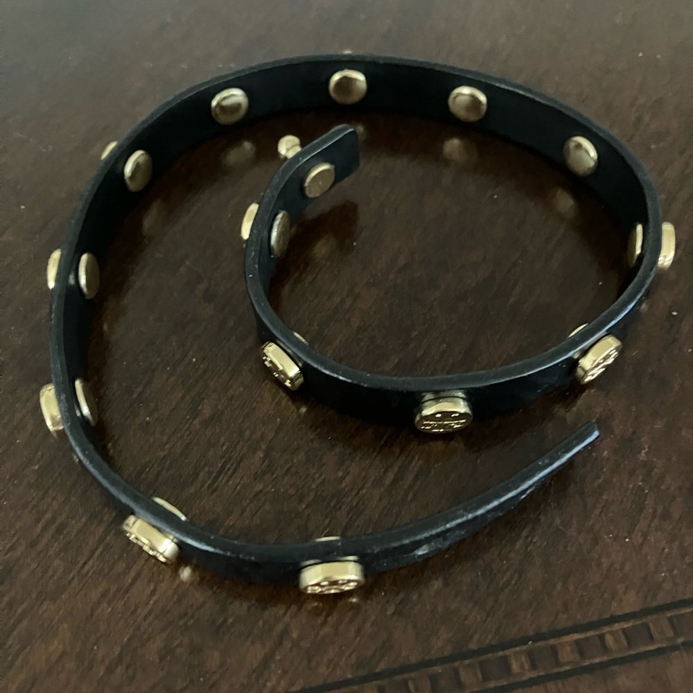 Tory Burch wrap bracelet black/gold $50